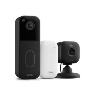 All-new Blink Video Doorbell + Mini 2 – Motion & chime alerts, HD viewing, and two way audio. Sync Module Core included – 1 camera system + Mini 2 (Black/Black)