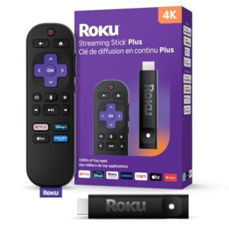Roku® Streaming Stick™ Plus 2025 – 4K and HDR Roku Streaming Device for TV with Voice Remote – Free and Live TV