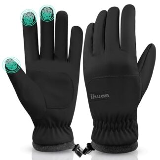 ihuan Winter Ski Snow Gloves Waterproof Running Mens Women Touchscreen- Cycling DrivingThermal Warm Cold Weather