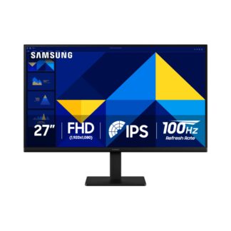 Samsung 27 inch FHD Monitor (1920x1080) with 100 Hz Refresh Rate, IPS Panel, 5 ms, Game Mode, Super Slim Design, Tilt Adjustment- LS27D304GANXZA