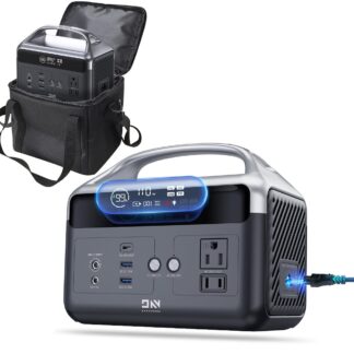 Portable Power Station 300W (600W Surge), 192Wh (60,000mAh) Solar Generator, LiFeP04 Battery with AC Outlets, 5.7LB Power Bank for Camping, Traveling, Home & Emergency (Solar Optional)